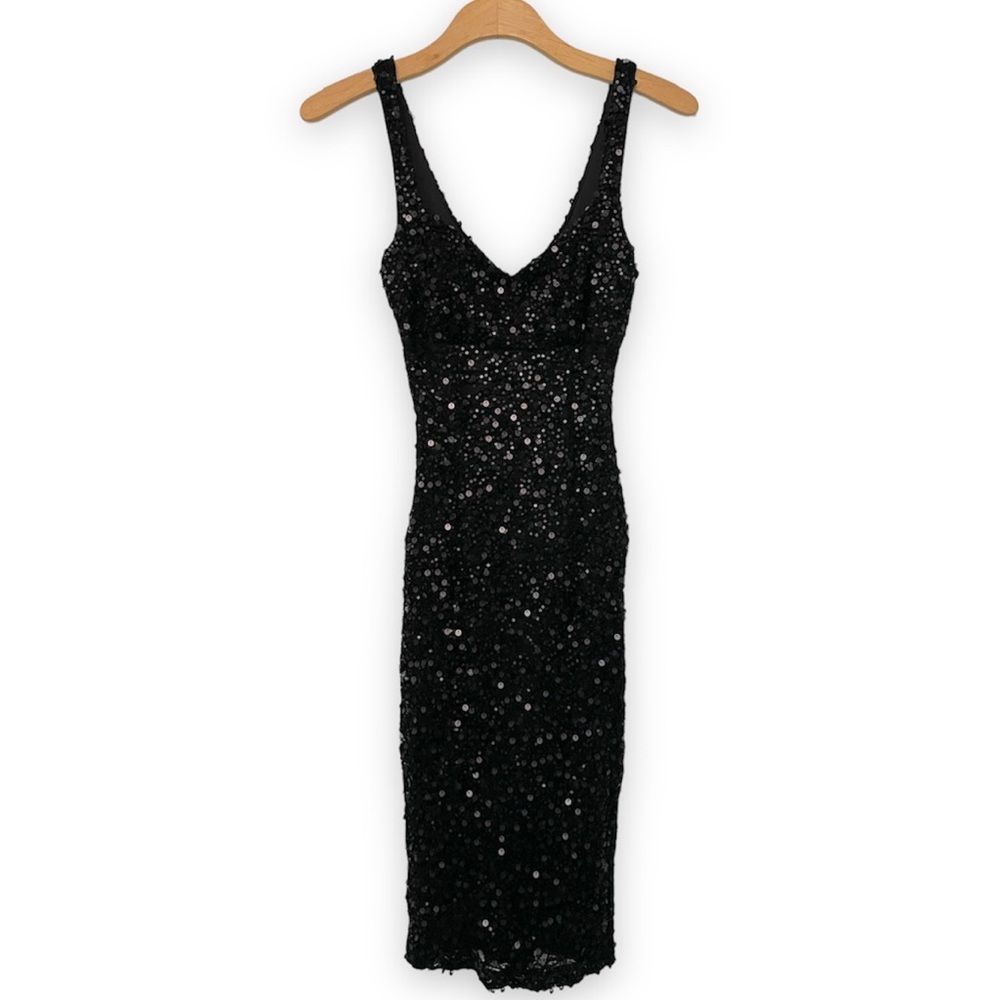 Mystic Sequins Cocktail Dress, Black, Size Small/ Chico (but really XXS imo)